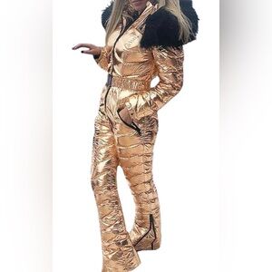 Gold snowsuit